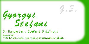 gyorgyi stefani business card